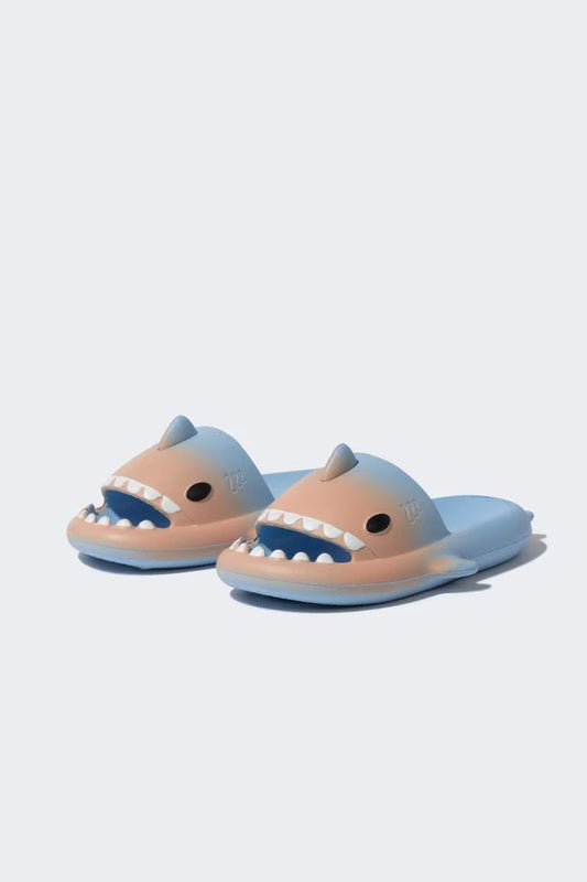 Girl High Sole Shark Eva Slippers - - peach