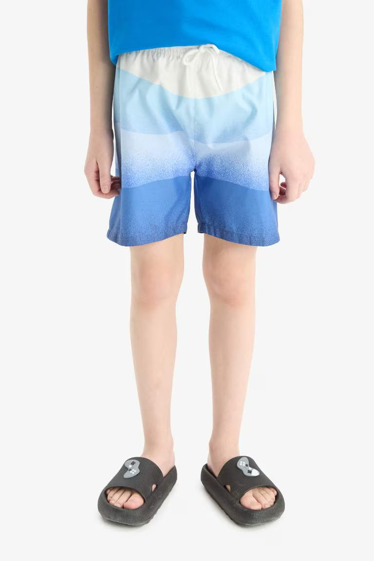 Boy Regular Fit Swim Shorts - - Blue