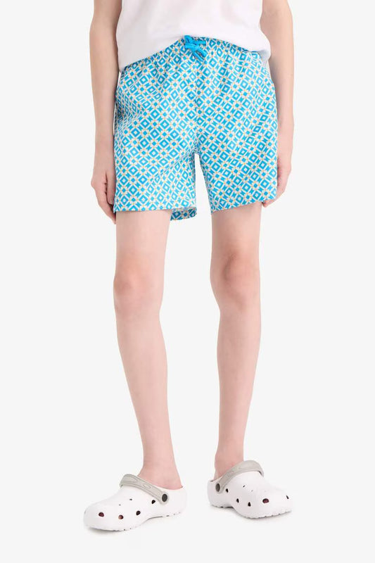 Boy Regular Fit Hawaii Swim Shorts - -