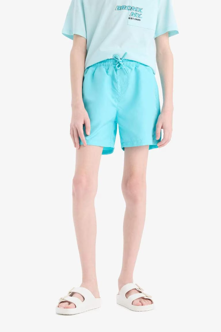 Boy Regular Fit Basic Swim Shorts - - Neptune