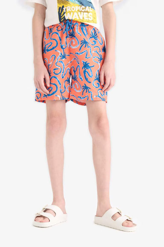 Boy Regular Fit Floral Swim Shorts - -