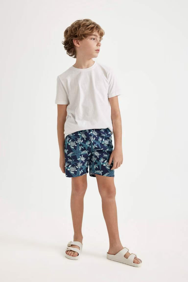 Boy Patterned Swim Shorts - -