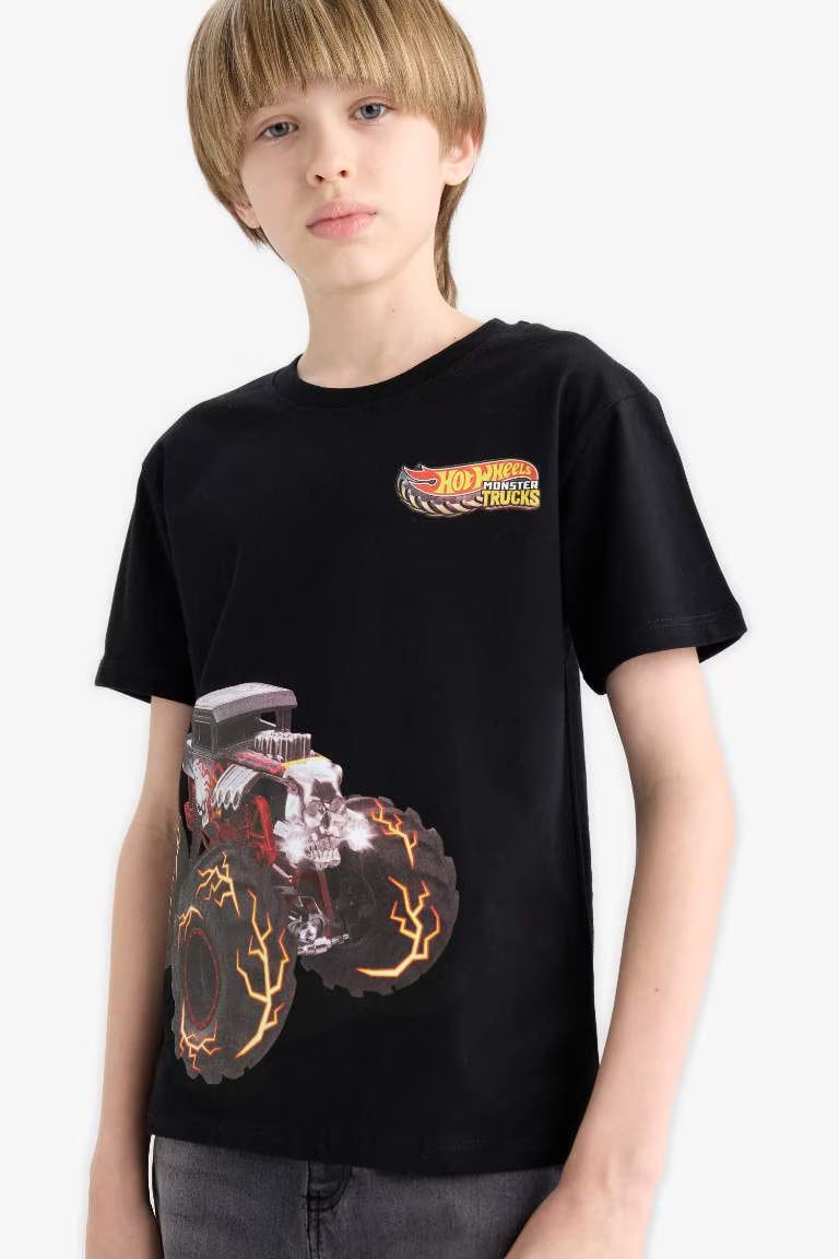 Boy Hot Wheels New Regular Fit Crew Neck T-Shirt - -
