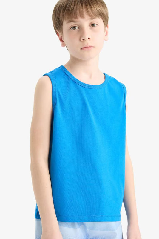 Boy Regular Fit Tank Top - - Blue