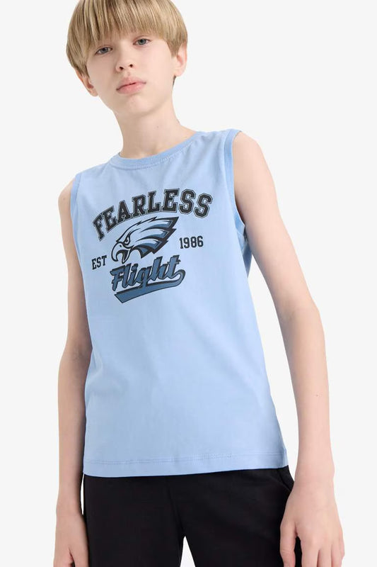 Boy Regular Fit Printed Tank Top - -