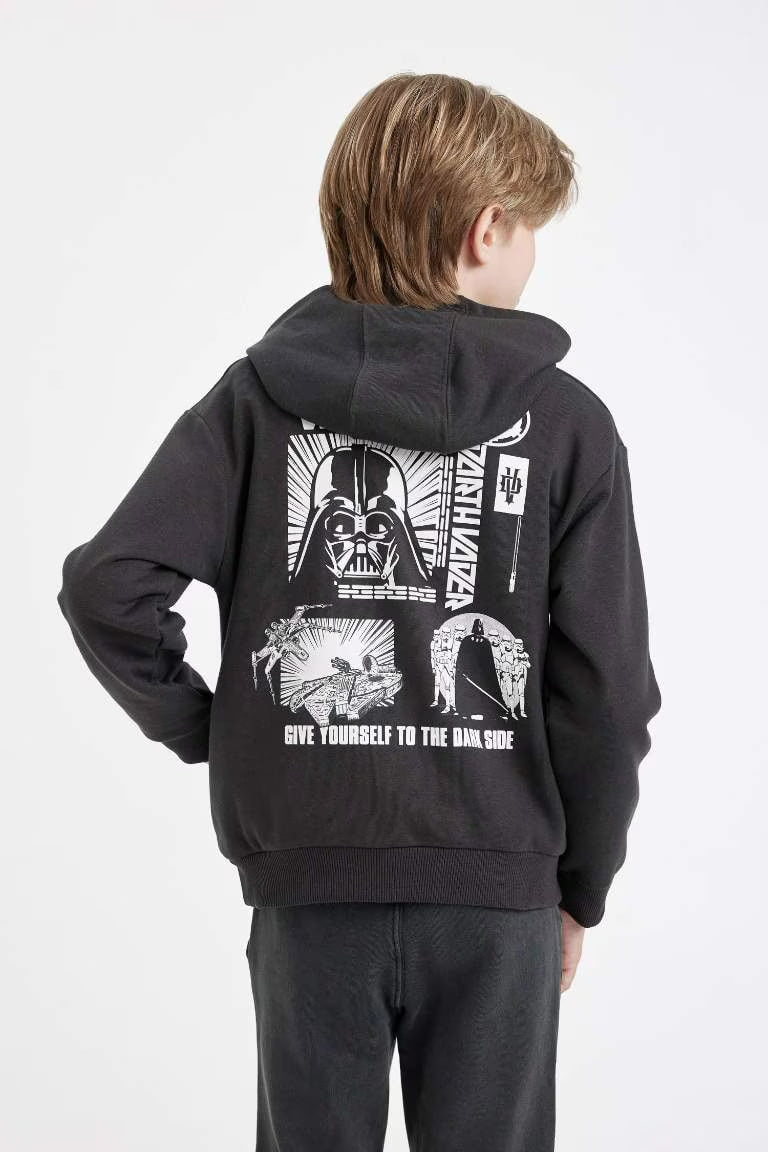 Boy Star Wars Regular Fit Back Printed Sweatshirt - - anthracite