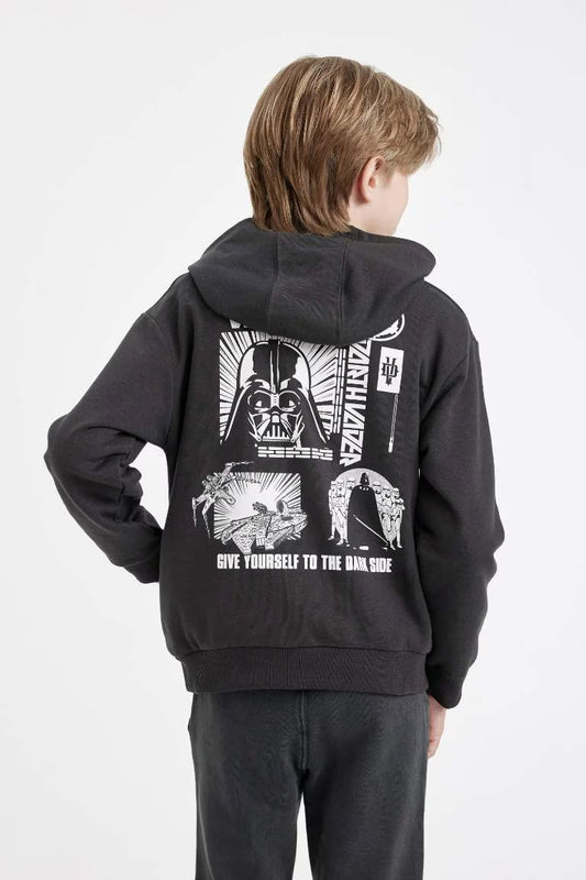 Boy Star Wars Regular Fit Back Printed Sweatshirt - - anthracite