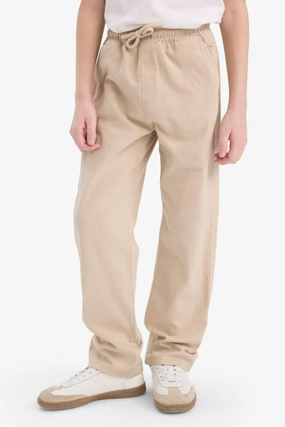 Boy Regular Fit Straight Leg Gabardine Pants - -