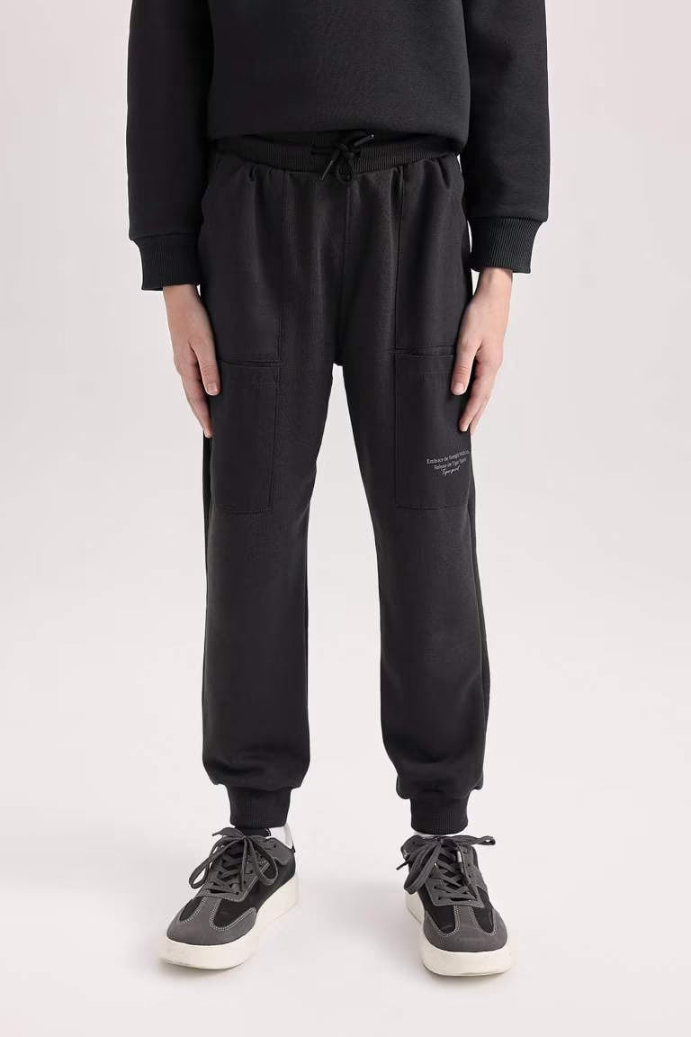 Boy Printed Thick Sweatpants - -