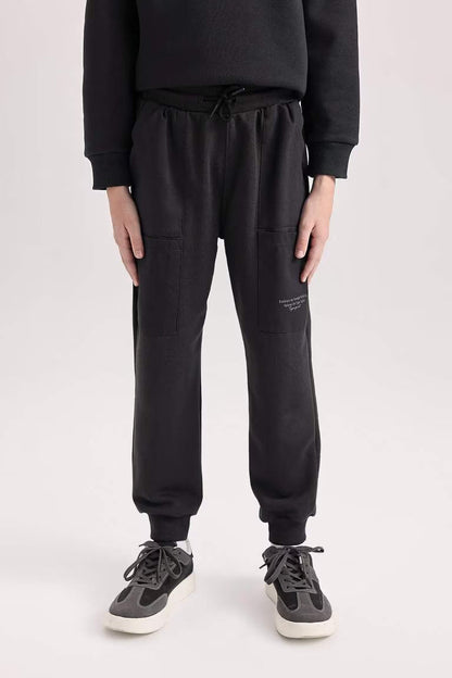 Boy Printed Thick Sweatpants - -