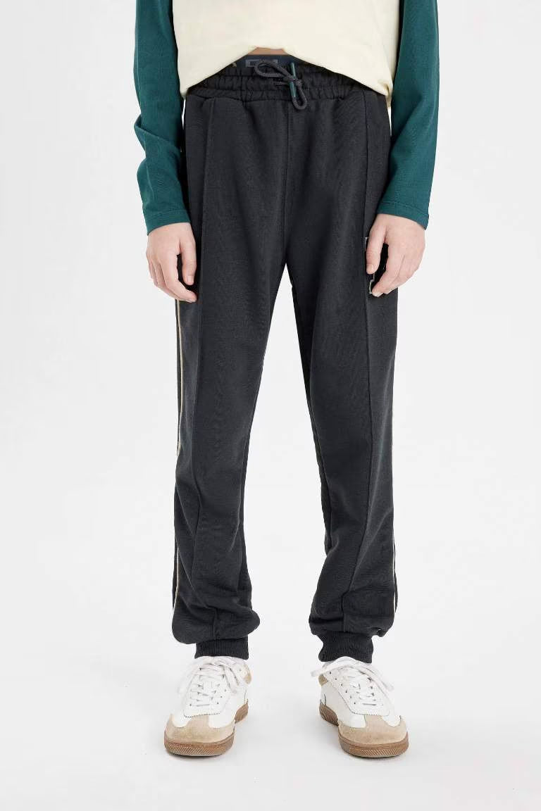 Boy Printed School Sweatpants - - anthracite
