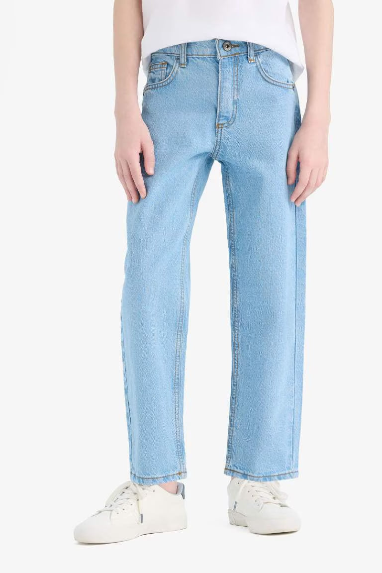 Boy Straight Fit Straight Leg Jeans - - sky
