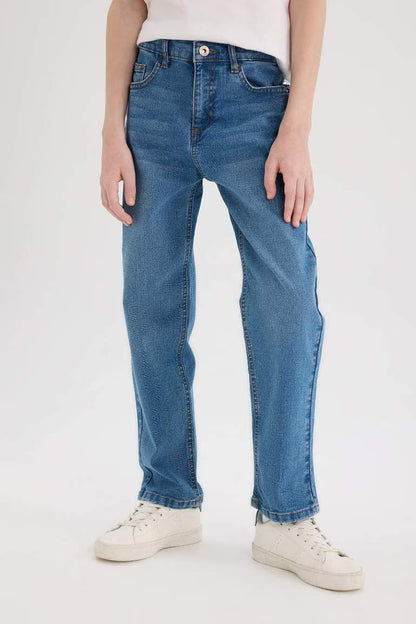 Boy Straight Fit Jeans - - Blue
