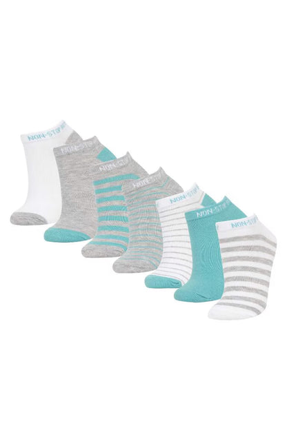Boy Printed 7 piece Short Socks - - Multicolor