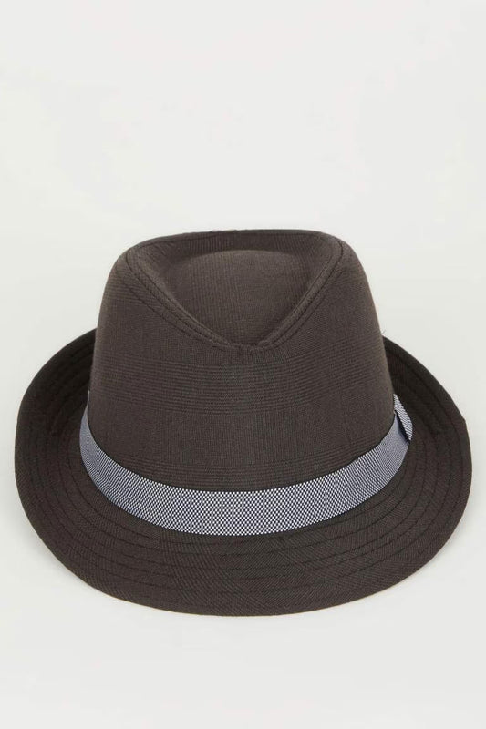 Boy Cotton Fedora Hat - - Black Standard