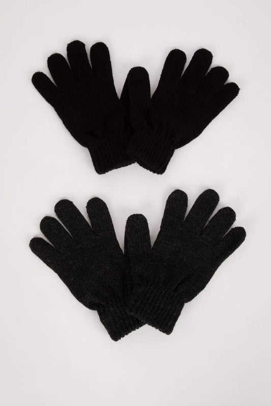 Boy 2 Piece Knitwear Gloves - - Black Standard