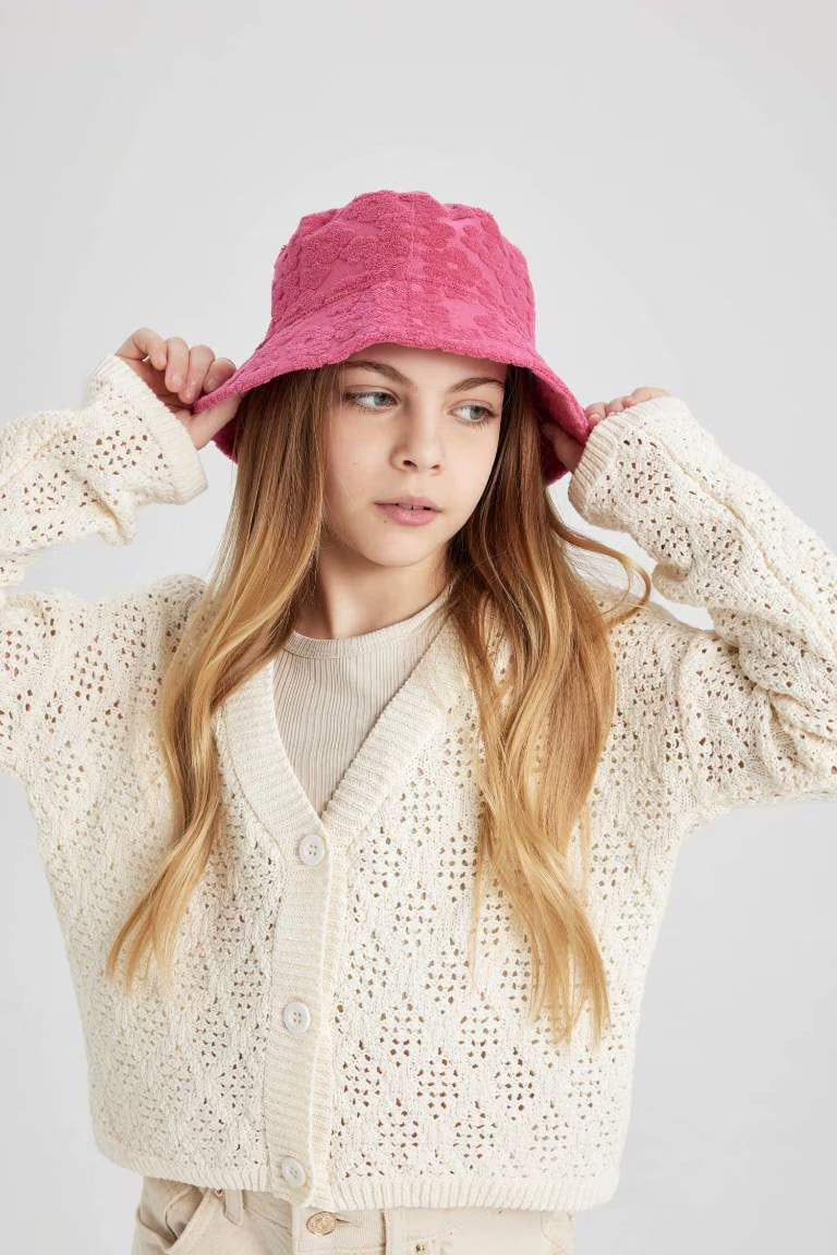 Girl Printed Hat - - Pink Standard