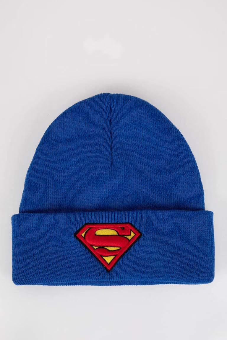 Boy Superman Knitwear Beret - - Blue 5-9