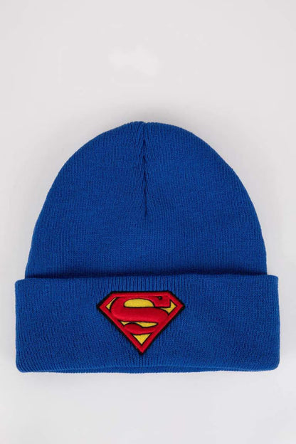 Boy Superman Knitwear Beret - - Blue 5-9