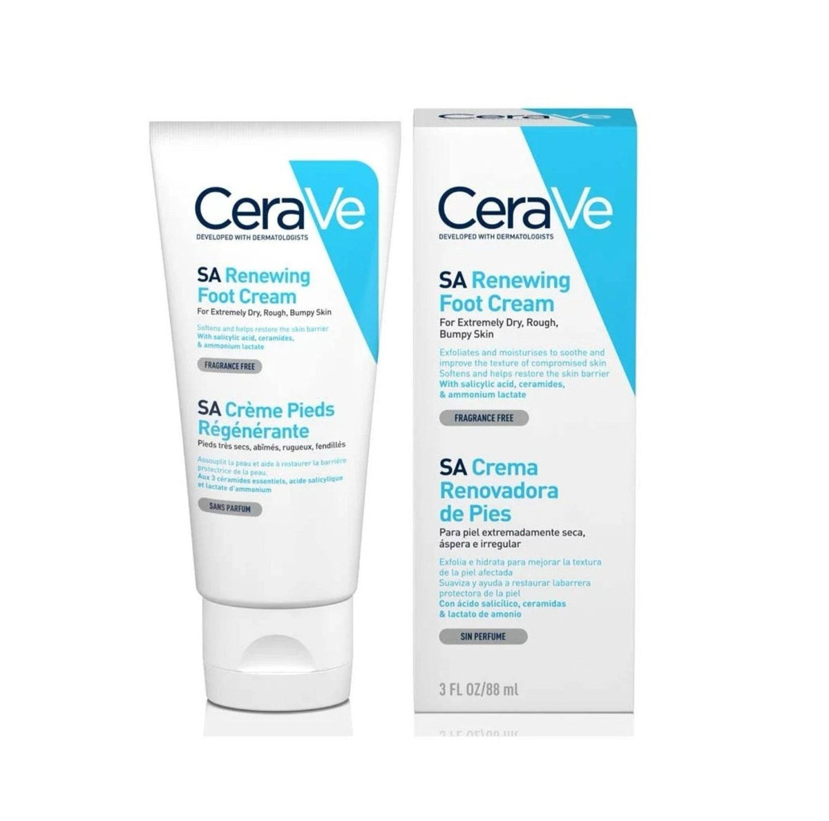 CeraVe SA Renewing Foot Cream 88ml - - 88 ml