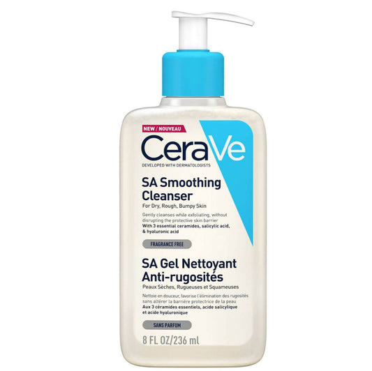CeraVe SA Smoothing Cleanser with Salicylic Acid for Dry, Rough & Bumpy Skin 236ml - - 236ml