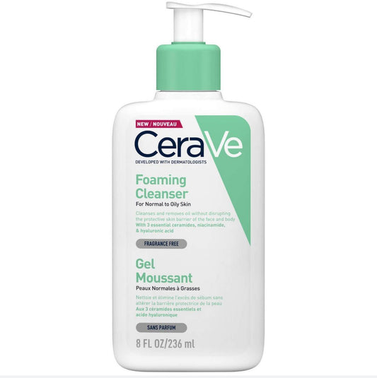 CeraVe Foaming Facial Cleanser for Normal to Oily Skin 236ml - - 236ml