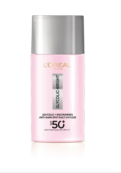 L'Oréal Paris Glycolic Bright Anti-Dark Spot Daily UV Fluid SPF 50+ - - 50ml