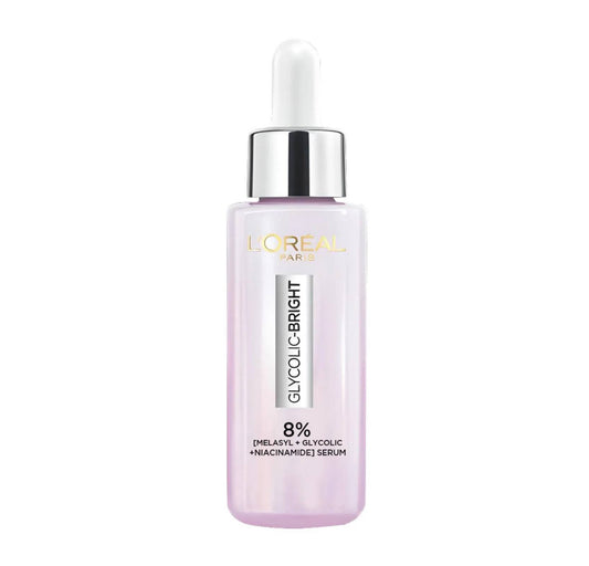L'ORÉAL PARIS Glycolic Bright with 8% Face Serum for Dark Spots & Brightening - - 15ml