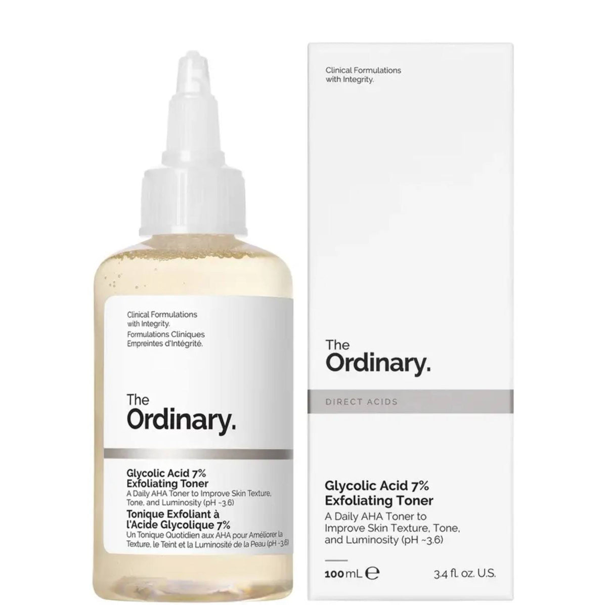The Ordinary Glycolic Acid 7% Exfoliating Toner - - 100ml