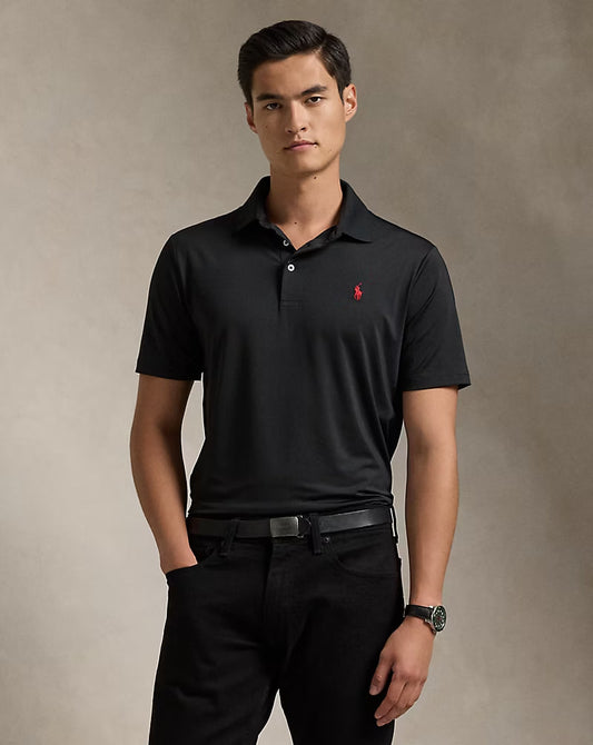 Classic Fit Performance Polo Shirt - - Black