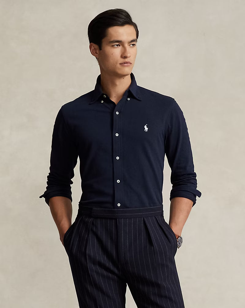 Featherweight Mesh Shirt - - Navy
