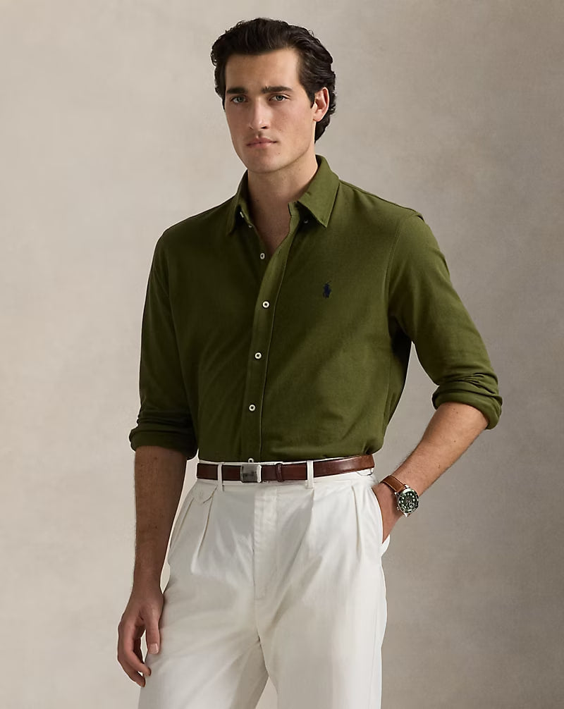 Featherweight Mesh Shirt - - olive green