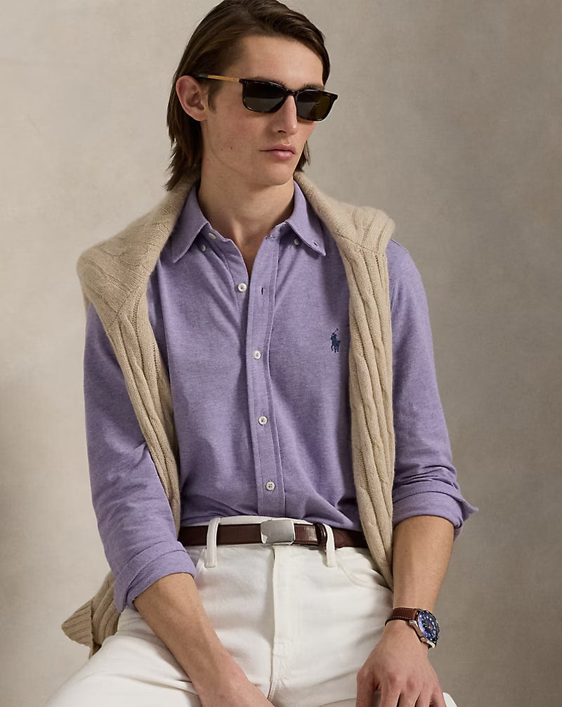 Featherweight Mesh Shirt - - Purple