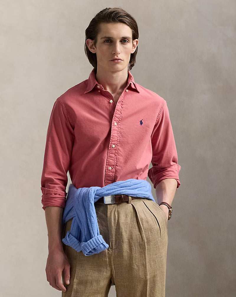 Garment-Dyed Oxford Shirt - classic Fit - - Adirondack Berry