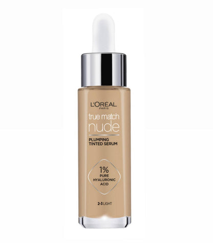 L'Oréal Paris True Match Nude Plumping Tinted Serum Foundation - - 2–3 Light