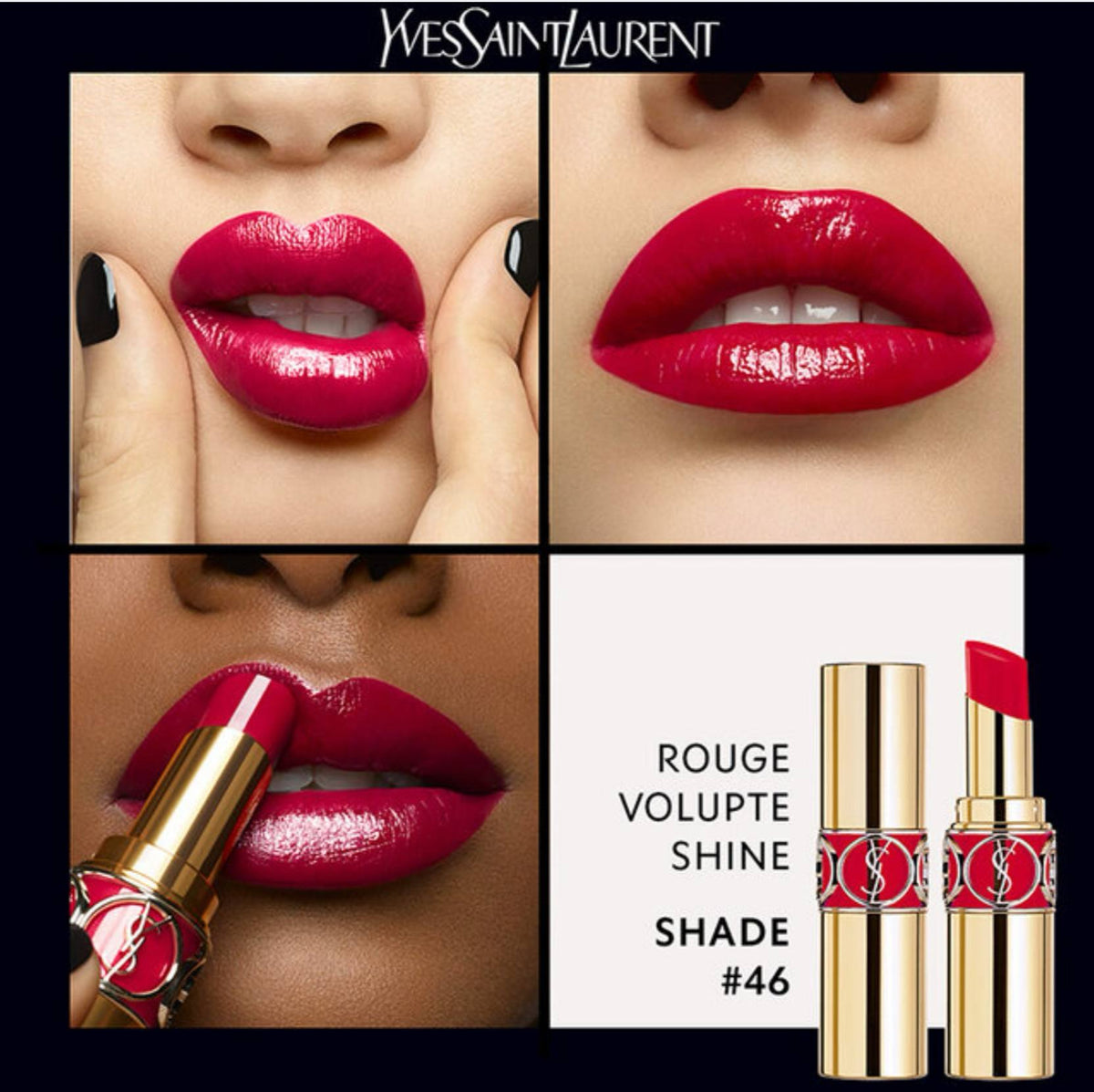 Yves Saint Laurent Rouge Volupté Shine Lipstick - - 46 Orange Perfecto
