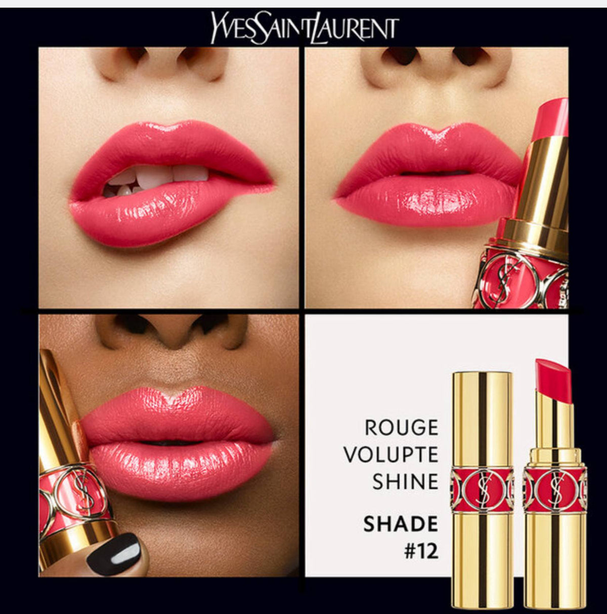 Yves Saint Laurent Rouge Volupté Shine Lipstick - - 12 Corail Dolman