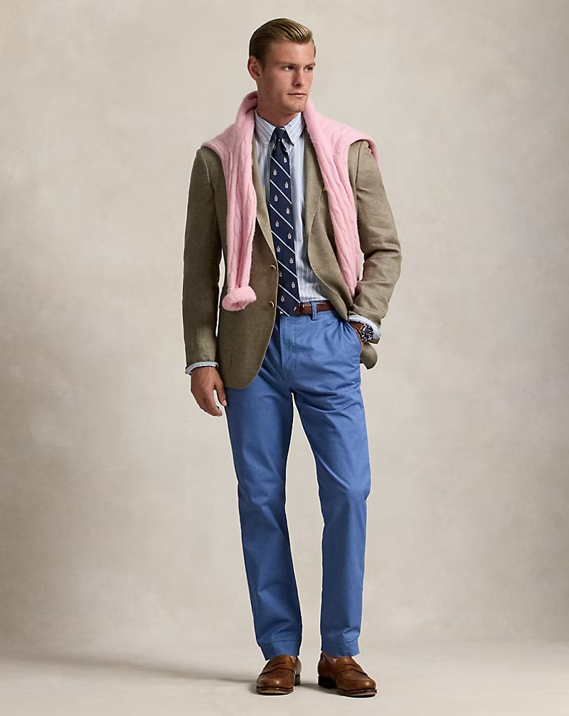 Washed Stretch Chino Pant – All Fits - - Blue