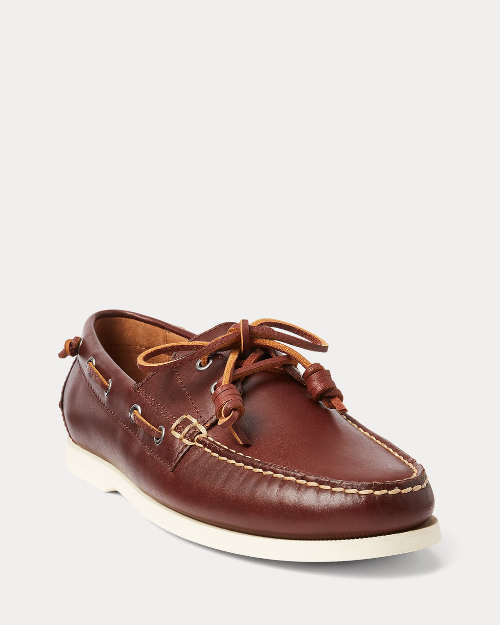 Merton Leather Boat Shoe - - Brown