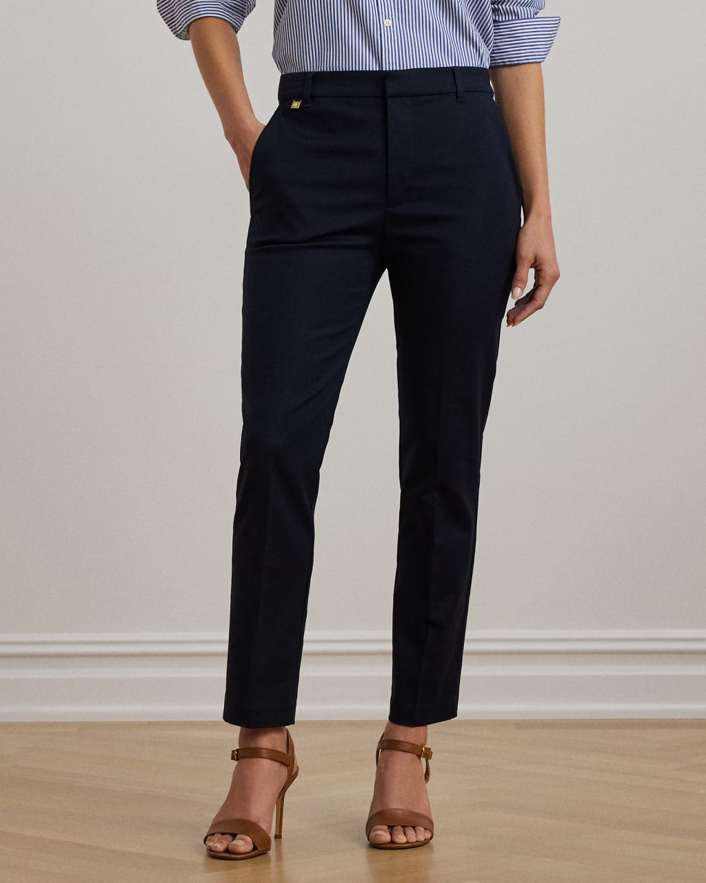 Double-Faced Stretch Cotton Pant - -