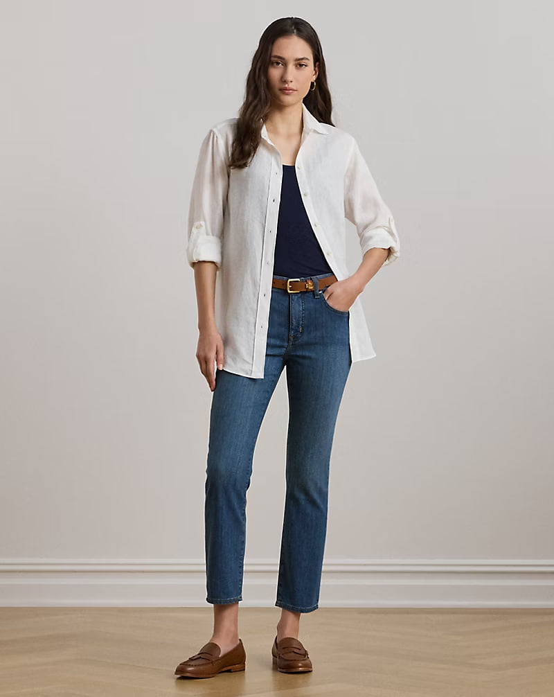 Mid-Rise Straight Jean - - Ocean Blue
