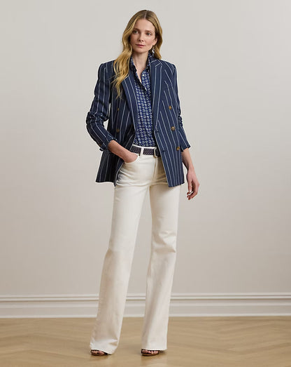 High-Rise Flare Jean - - White