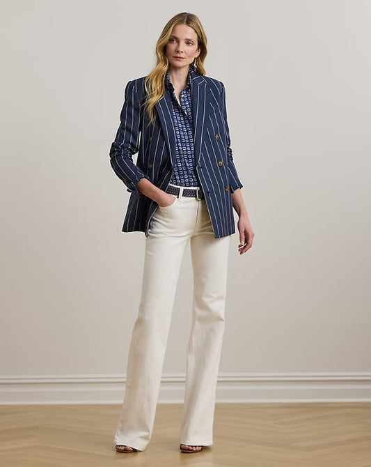 High-Rise Flare Jean - - White