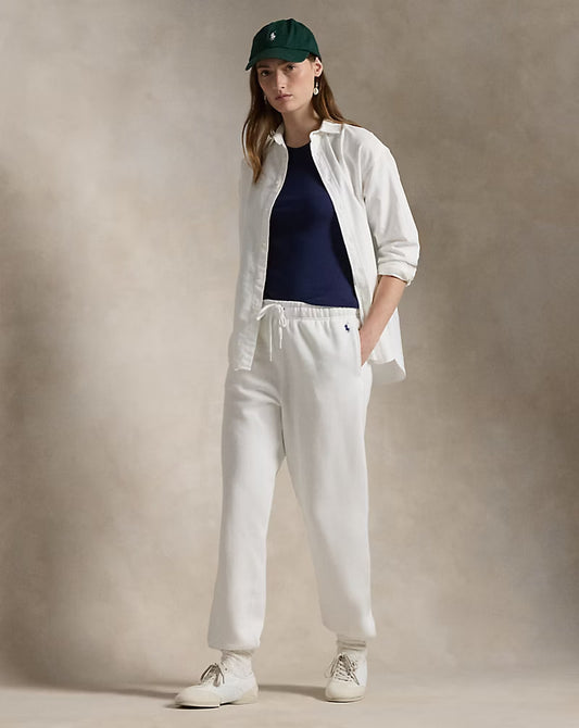 Fleece Athletic Pant - - White