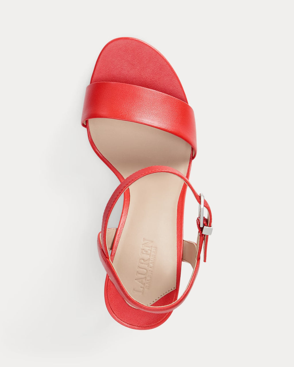 Gwen Nappa Leather Sandal - - Red