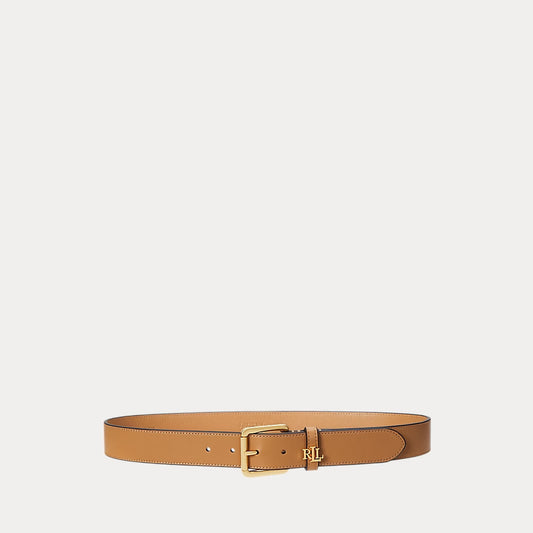 Logo-Keeper Leather Belt - - camel