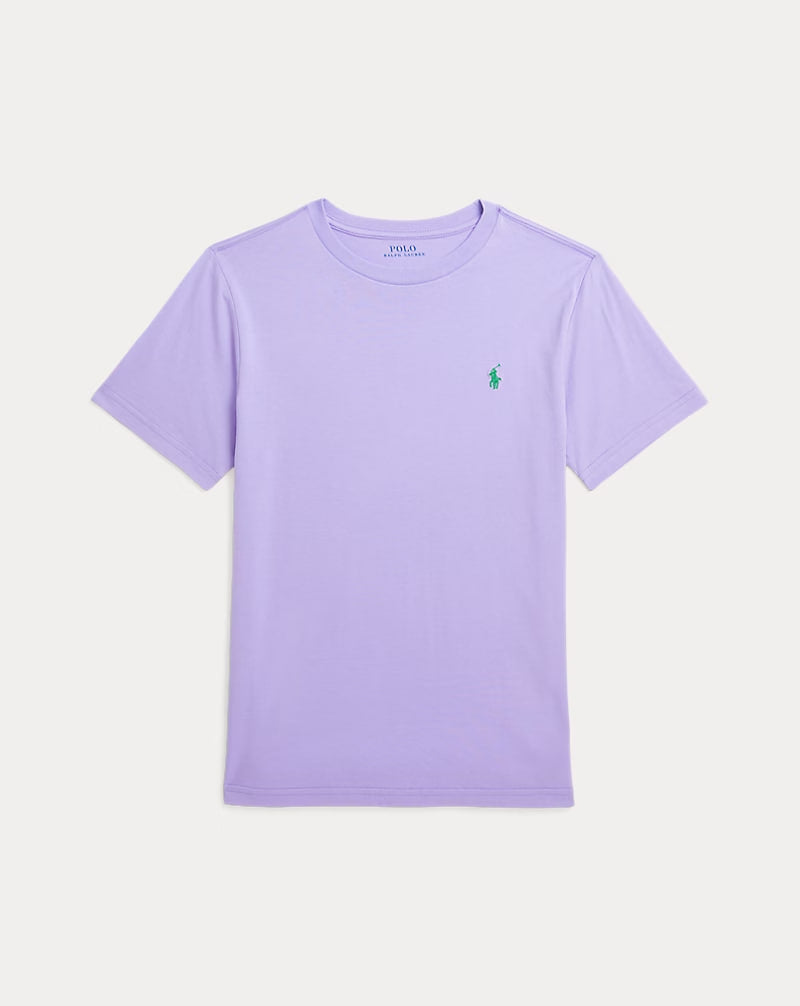 Cotton Jersey Crewneck Tee - - Purple