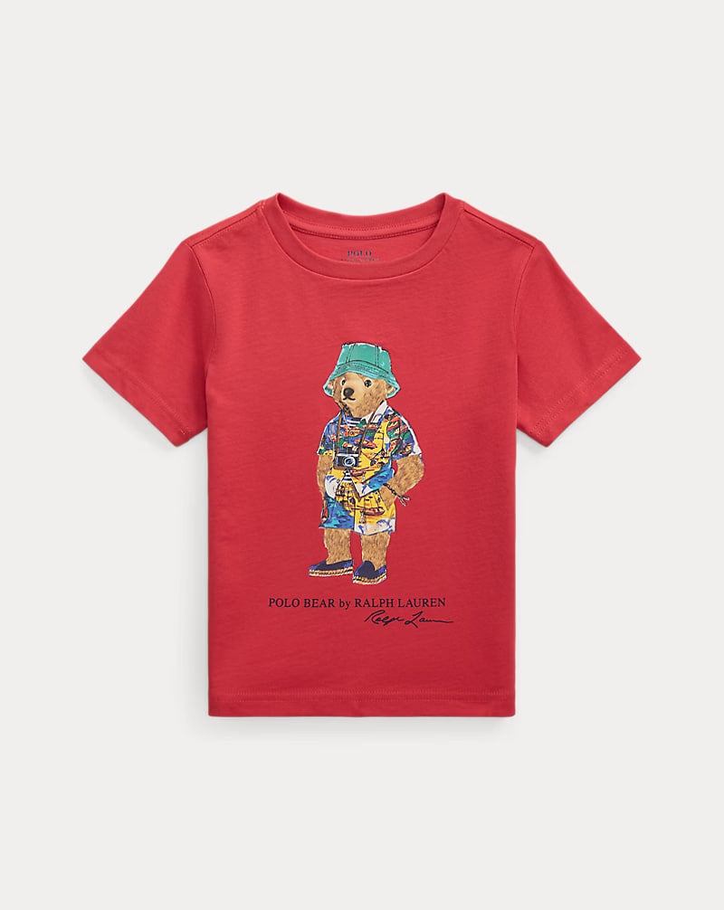 Polo Bear Cotton Jersey Tee - - Red