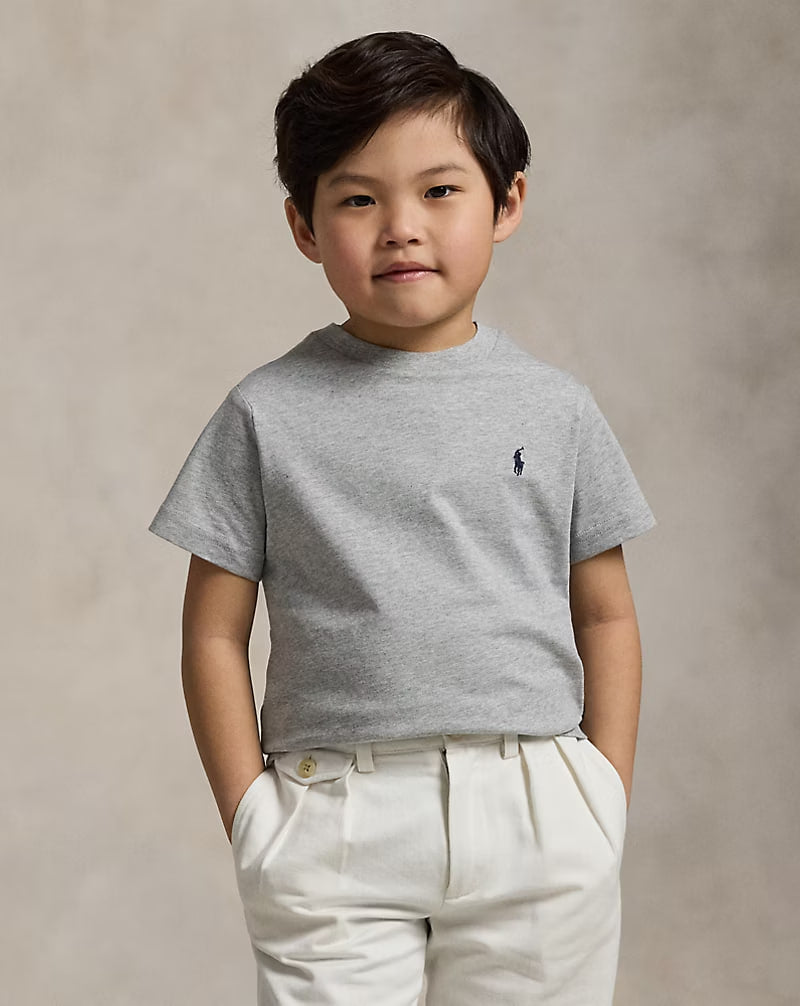 Cotton Jersey Crewneck Tee - - Heather