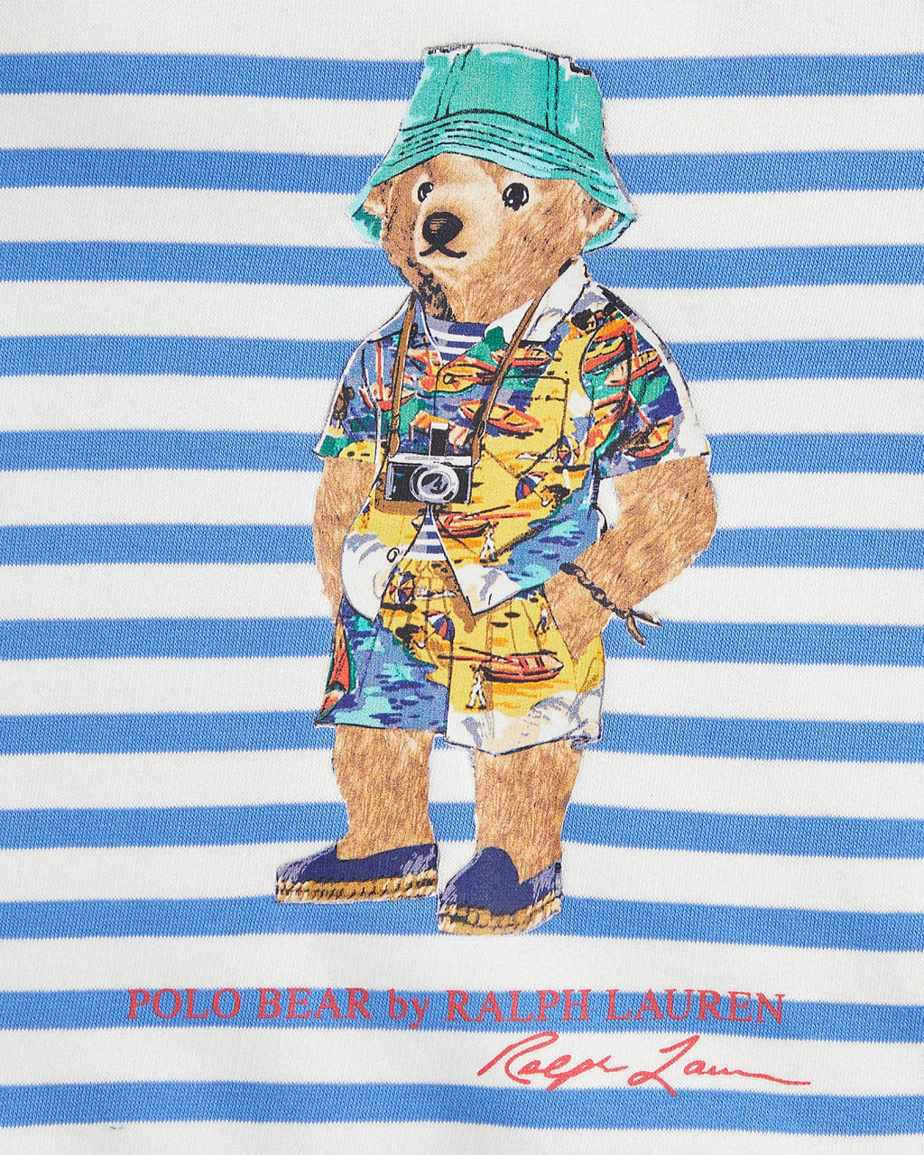 Polo Bear Striped Fleece Sweatshirt - -